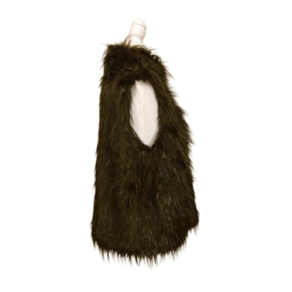 Michael Kors Dark Brown Sleeveless Faux Fur Vest - Size L - Picture 5 of 11